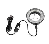 FAUOSWUK Microscope Led Circle Light, 144Led Bright Uniform Illumination Usb Powered 45000Lx With On Off Key, For Stereo Microscopes Laboratory Research Education