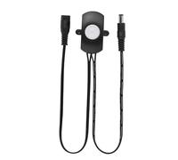 FAUOSWUK Mini PIR Infrared Sensor Detector for LED Strip, Energy-saving Human Motion Activated, Adjustable Delay Range for Home Automation (Black)