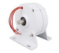 FAUOSWUK Permanent Magnet Synchronous Motor Efficient Generator 48V for Household Use Aluminum Alloy Dual Shaft 3 Phase AC Alternator (200W)
