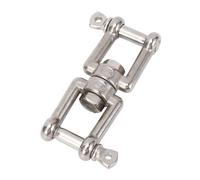 FAUOSWUK Professional Stainless Steel Boat Double Shackle, Secure Marine Swivel Ring Snap Shackle for Ships Yachts Camping (10mm)