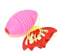 FAUOSWUK Pull Ball Game Set Fun Hand Pull Toy for Upper Body Workout, for Kids and Adults, 2Pcs Pink Indoor Outdoor Sports Activity Parent Child Interaction (Threaded Style)