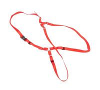 FAUOSWUK RC Spare Tire Strap Kit, Y Shaped Nylon Fixing Strap for 1/10 Scale Off Road RC Cars, with Hooks for SCX10 (Red)