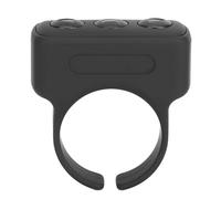 FAUOSWUK Rechargeable Bluetooth Scrolling Ring Clicker, Compatible with IOS//OS, Stable Connection, Volume Control, for Presentation/Entertainment, 30x28x13cm (Black)