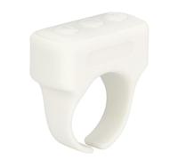 FAUOSWUK Rechargeable Bluetooth Scrolling Ring Clicker, Compatible with IOS//OS, Stable Connection, Volume Control, for Presentation/Entertainment, 30x28x13cm (White)