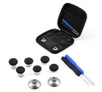 FAUOSWUK Replacement Key Kit for One Game Controller, Mobile Joystick Thumb Stick Cap Replacement Kit Metal Thumbsticks, 3 Pairs Stick Caps, Magnetic Base With Cloth Case For One Controller