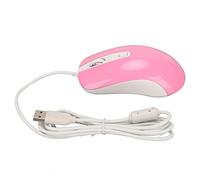 FAUOSWUK RGB Backlit Wired Gaming Mouse Ergonomically Designed with 3500DPI for Serious Gamers ABS Construction (Pink)