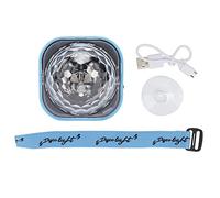 FAUOSWUK RGB Wrist Light, USB Rechargeable Music Sync Bracelet Lamp with 500mAh Battery for Stage Party KTV Car Game Room (Blue Shell)