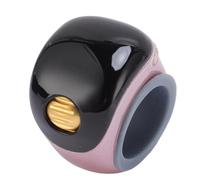 FAUOSWUK Ring Counter, Digital Finger Counter with 7 Counting Channels 3 Vibration Modes Adjustable Sizes, with Type C Charging Port, for Coaching Sports Activities (Rose Gold)