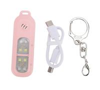 FAUOSWUK Security Alarm Keychain, 130DB Loud Personal Safety Alarm with 3 Color LED Lights and Design, for Night Running and Emergency Defense (Pink)