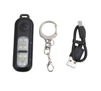 FAUOSWUK Security Alarm Keychain, 130DB Loud Personal Safety Alarm with 3 Color LED Lights and Design, for Night Running and Emergency Defense (Black)