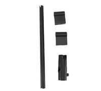 FAUOSWUK Shower Slide Bar, Round Metal Adjustable Shower Sliding Bar with Pushbutton Design, for Bathroom 40cm Range 15kg Capacity (Black)