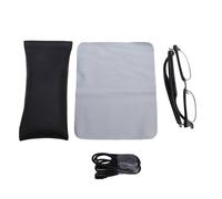 FAUOSWUK Smart Wareless Glasses, Multifunction Glasses with Built in Mic and Speakers, Blue Light Filtering and Open Ear Sound Smart Glasses for Office, Music, Answering Calls(Black)