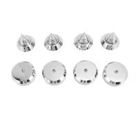 FAUOSWUK Speaker Isolation Spike Pads, Silver Aluminum Alloy, Vibration Damping for CD DVD Player, Set of 4