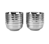 FAUOSWUK Stainless Steel Bowl, 304 Food Grade Unbreakable Insulated Bowl for Soup Salad Dessert Snack, with Smooth Texture and Oxidation Withstand, for Home School Kids