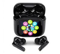 FAUOSWUK Translation Earbuds - Wireless Bluetooth 5.4 Headphones with Real-Time Translator for 140+ Languages, Smart Touch Screen, ANC, Ideal for Travel and Business (Black)