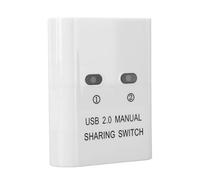 FAUOSWUK USB 2.0 Switch Selector, 2 Computers Share 1 Printer Device with One Key Switching, for Wins PC and Plug Play Functionality
