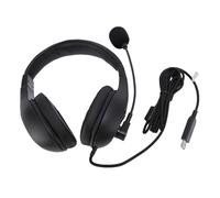 FAUOSWUK USB Headset with Mic, Adjustable 22cm Rotatable Gooseneck Microphone Rod Noise Reduction Headphone, Comfortable Protein Ear Cushions and Volume Control, for Students Listening