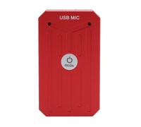 FAUOSWUK USB Microphone, Noise Cancelling Dual Channel Mic with 360° Omnidirectional Pickup and 192kHz Sampling Rate, for Live Streaming Recording Gaming Video Calls (Chinese Red)