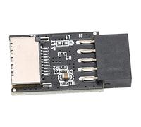 FAUOSWUK USB2.0 to Type E Adapter, USB2.0 9Pin Female to Type C Front 20Pin Converter, with Durable Metal Plastic Housing, for Motherboard Expansion Card