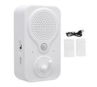 FAUOSWUK Voice Prompt Doorbell, Motion Sensor Activated with Built in PIR Detection, User Recording, Type C Charging, for Home Shop Business Store