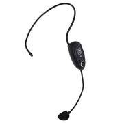 FAUOSWUK Wireless Headset Microphone System, 2.4G UHF, with 3.5mm and 6.35mm Plug, Head Worn Ear or Handheld Mic for Teaching, Fitness, Guide, Voice Amplifier (1-to-1)