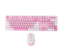 FAUOSWUK Wireless Keyboard and Mouse Combo, 2.4G Wireless Plug and Play Ergonomic Keyboard and Mouse Set with Engraved Keys and 10M Range, for Computer Laptop PC Desktop (Type 1)