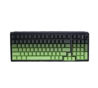 FAUOSWUK Wireless Mechanical Keyboard, 98 Keys RGB Backlit Gaming Keyboard with Knob Control for PC/Tablet Plug And Play (Gradient Green)