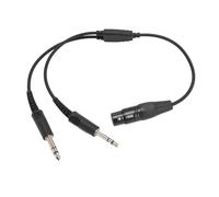 FAUOSWUK XLR 5 Pin Female to GA Dual Male Plug Headphone Adapter, Premium Shielded Cable for General Aviation Headsets, with ABS and Metal Material