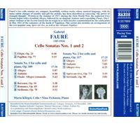 FAUR‚: CELLO SONATAS NOS. 1 & 2; APRŠS UN RˆVE; PAPILLON; SICILIENNE NEW CD