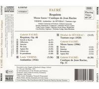 FAUR‚: REQUIEM; MESSE BASSE; CANTIQUE DE JEAN RACINE NEW CD