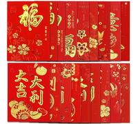 FAURAPMNG 54Pcs Chinese New Year Red Envelopes, Red Money Envelopes Large Hong Bao Lucky Money Cash Envelope Red Packets Lai See for Lunar New Year, Spring Festival, Wedding, Birthday, etc, 8X11.5CM