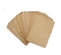 Fausta Handmade Vintage Deckle Edge Cotton Paper - 50 Sheets, 6” x 4”, 150 GSM Textured Antique Paper for Sketching, Drawing, Art & Mixed Media