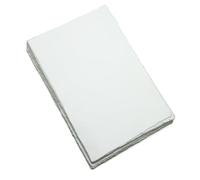 Fausta Handmade White Textured Cotton Paper 75 Sheets 6" X 4" (150 GSM)| Deckle Edge Recycled Paper for Sketching, Drawing, Invitations, Mixed Media