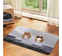 Fauvist Architecture Pet Feeding Mat Dog Cat Eating Food Absorbent Leather Tablecloth for and Water Bowl Waterproof No Stains Quick Dry Non-Slip 23.62 * 15.75IN