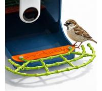 Faux Bamboo Perch Extender Compatible with Bird Buddy Smart Bird Feeder, Durable ABS Extension Platform with DIY Expansion Holes & Screws for Full-Body Photos, 9.2"x4.3"