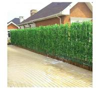 Faux Bamboo Plant with Wood Base, Privacy Artificial Bambooo Tree for Patio Garden Yard Decor(50 * 120cm)