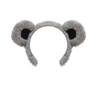 Faux Bear Ears Headband & Short Tail Set Animal Cosplay Costume For Halloween Christmas Party Accessories Faux Furs Tail