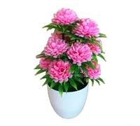 Faux Bonsai Plant for Homes, Offices, Parties and More Decorations (Light Pink)