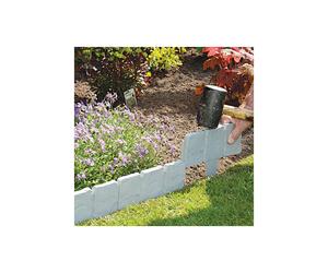 Faux Cobbled Stone Garden Edging | W24xH10cm with a 13cm Spike | Pack of 10