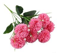 Faux Dandelion Bouquet With 7 Stems For Wedding Tablescape Home Decor Centerpiece Styling Artificial Flower Arrangement(pink)