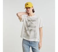 Faux Embro Loose Top - White - Women XXS