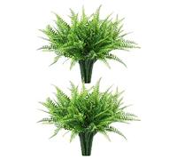 Faux Ferns - Artificial Greenery Bush, Boston Leaf Stems | Lifelike Plant Arrangement, Weather-Resistant Decorative Shrub, Full Branch Display, Maintenance- Accent,Realistic Foliage for Home Decor