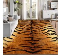 Faux for tiger Skin Rug 4x6ft for crystal Velvet Soft Texture(E)