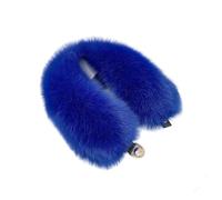 Faux Fox Fur Collar Women's Winter Scarf - Thickened Fluffy Plush Coat Collar - Warm 53 cm, Royal, One Size