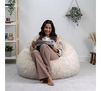 Faux Fur Bean Bag icon Ezra Cocoon, Large Fluffy BeanBag