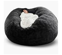 Faux Fur Bean Bag (No Filler), Adults Luxurious Giant 5/6/7ft Huge Bean Bag Chair, Ultra Soft Bean Bag Chair, Multiple Colors To Choose From