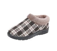 Faux Fur Boot Slippers Women - Slip On Winter Snow Boots Warm with Plush Lining Flat Slippers Soft Sole Thermal Home Shoes Confortable Womens Shoes Elegant and Wide for Indoor Gifts for Her1 Coffee