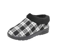 Faux Fur Boot Slippers Women - Slip On Winter Snow Boots Warm with Plush Lining Flat Slippers Soft Sole Thermal Home Shoes Confortable Womens Shoes Elegant and Wide for Indoor Gifts for Her1 Black