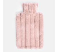 Faux Fur Bubble Rib Hot Water Bottle, Blush