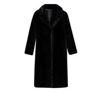 Faux Fur Coat Women's Elegant Plain Fur Coat Fluffy Winter Jacket Winter Fur Jacket Long Faux Fur Jacket Long Sleeve Transition Jacket Large Sizes Fur Jacket Thick Warm Winter Coat Loose Fur Coat, #01